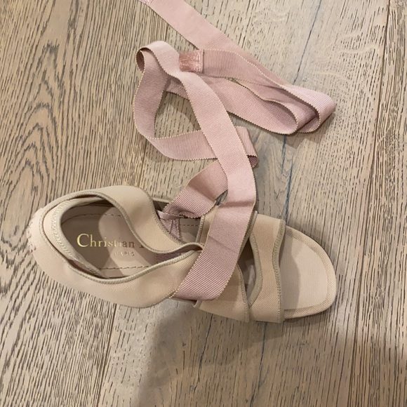 Dior Étoile sandal in nude micro fishnet size 36 - Picture 3 of 8